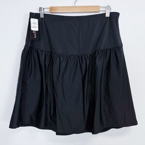 Island Escape Swim Skirt Bottom Womens 24W Black ALine Plus Size NWT